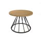 Figaro Table with Black Spiral Base Oak