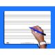 A4 Music Whiteboards 2 STAVE Pack of 30