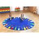 Rainbow Oval Pencils Alphabet Carpet