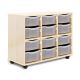 Allsorts 12 Double Tray Maple Unit
