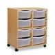 Allsorts 8 Double Tray Unit Beech