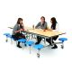 Mobile Folding Rectangular 12 Seat Table Grey