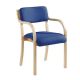 Wood Frame Stack Chair with Arms