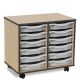 Coloured Edge 12 Single Tray Beech Unit