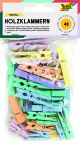 FOLIA WOODEN CLOTH PINS PASTEL 48 PCS ASSTD