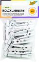 FOLIA WOODEN CLOTH PINS WHITE 48 PCS ASSTD