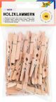 FOLIA WOODEN CLOTH PINS NATURE 48 PCS ASSTD