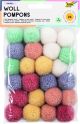 FOLIA WOOL-POMPONS PASTEL 24PCS ASSTD