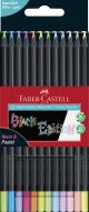 FABER-CASTELL BLACK EDITION COL PENCILS NEON + PASTEL 12 COLOUR