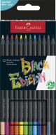 FABER-CASTELL TRIANGULAR BLACK EDITION  COLOUR PENCILS 12 COLOUR