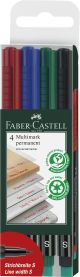 FABER-CASTELL MULTI-MARKER PERMANENT SF WALLET OF 4PC