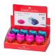 FABER-CASTELL  MINI APPLE SHARPENER TREND SGL HOLE BOX OF 12PC ASSOT.COLOUR