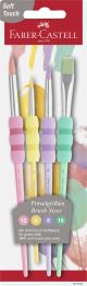 FC GRIP PAINT BRUSHES RND/FLT PASTEL 4PC 2