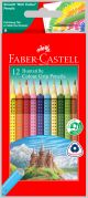FABER-CASTELL GRIP COLOUR PENCILS 12 COLOUR