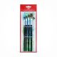 FABER-CASTELL PONY HAIR BRUSH FLAT 4PC (1