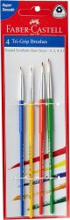 FC SYNTHETIC HAIR BRUSH ROUND 4PC (0