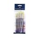 FABER-CASTELL SYNTHETIC FLAT BRUSHES ASSTD BLISTER SET OF 5