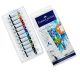 FABER-CASTELL  ACRYLIC  COLORS SET OF 12 X 9ML TUBES IN A CARDBOARD PACK