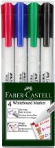 FABER-CASTELL WHITEBOARD MARKER SLIM WALLET OF 4PC
