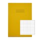 CLASSIC A4 EXERCISE BOOK 7MM SQUARED 80 PAGE BOX OF 50 YELLOW