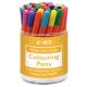 KCS COLOURING PENS FINE TIP ASSORTED COLOURS PACK OF 36
