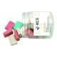 KCS ERASERS ASSORTED COLOURS TUB OF 25