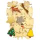 WOODEN CHRISTMAS DECORATIONS PACK OF 54