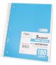 MEAD SPIRAL NB 5 SUBJECT WHITE PAPER 180 SHEETS 26.6X19 CM ASSORTED COVER