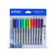 MAXI CREATIVE PERMANENT MARKER BULLET SLIM BLISTER OF 12PCS ASSORTED