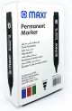 MAXI PERMANENT MARKER CHISEL BOX OF 10PC BLACK