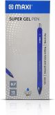 MAXI GEL PEN 0.7MM BOX OF 12PC BLUE
