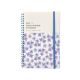 MAXI SOFT SPIRAL HARD COVER NOTEBOOK A5 WHITEWITH FLOWER DESIGN 80 SHEET